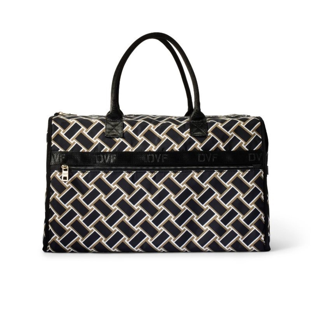 Vintage Weave Neutral Weekender Bag - DVF for Target nwt